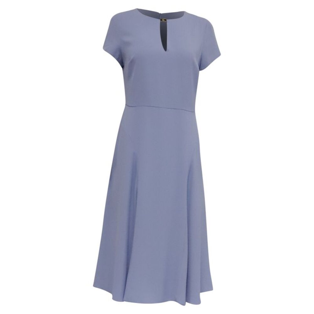 Lauren Ralph Lauren Georgette Midi Dress in Light Blue Polyester